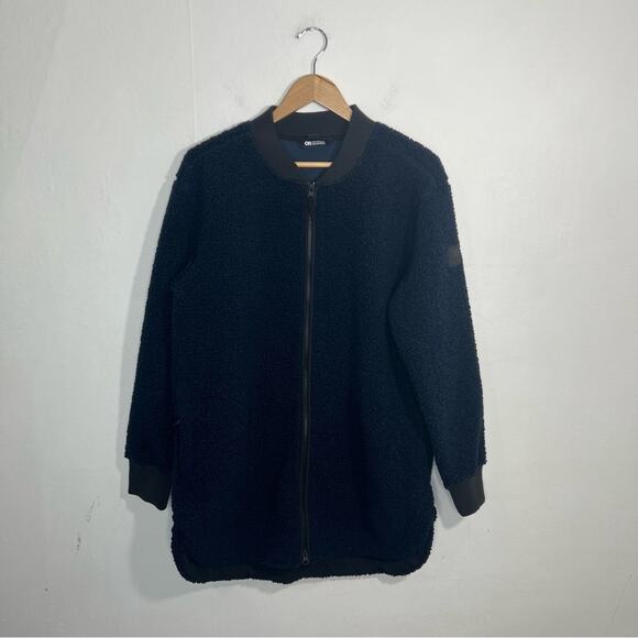 Outdoor Research Juneau Sherpa Fleece Coat Blue Navy Womens Size Medium - Picture 1 of 13